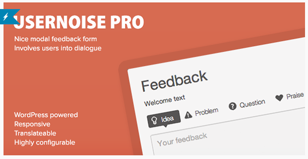 Usernoise Pro Modal Feedback Contact Form
