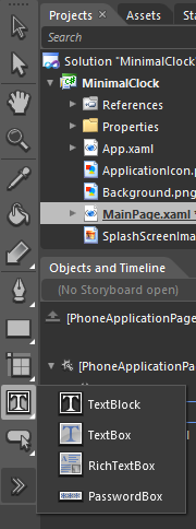 TextBlock tool TextBlock tool