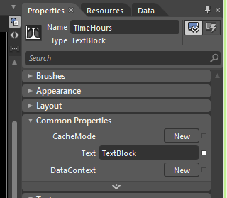 Renaming TextBlock to TimeHours Renaming TextBlock to TimeHours
