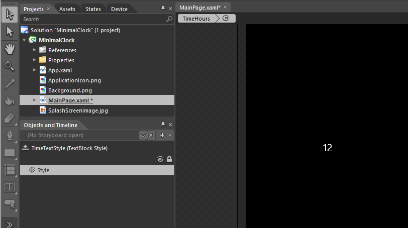 Style editor for TimeTextStyle Style editor for TimeTextStyle