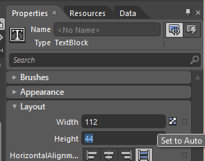 Setting Height and Width to Auto Setting Height and Width to Auto