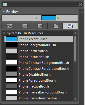 Selecting the PhoneAccentBrush Selecting the PhoneAccentBrush