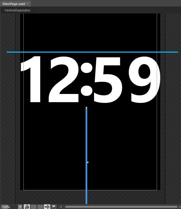 Seaparators are placed around time Separators are placed around time
