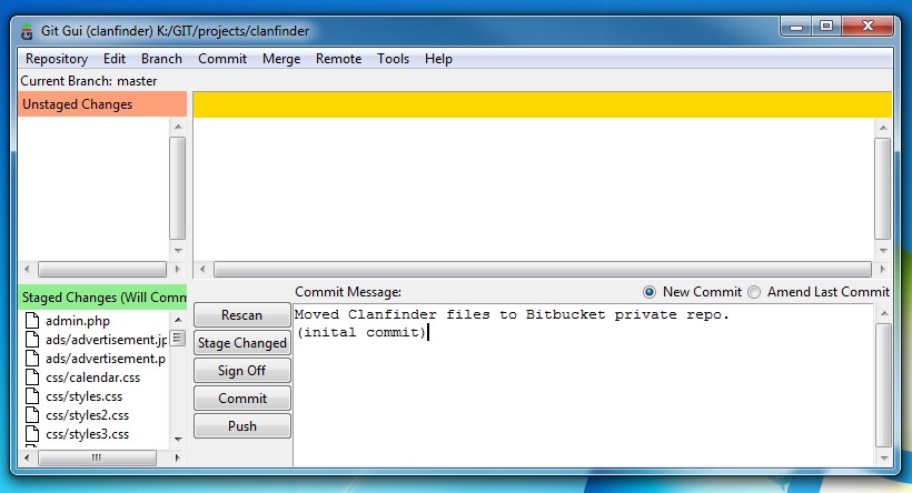 Git Gui Commit