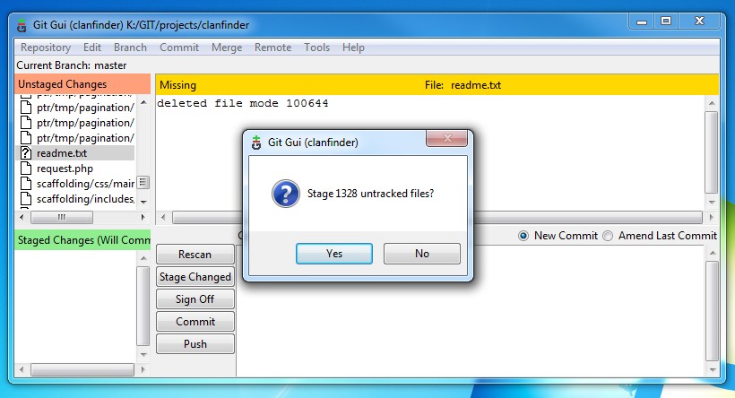 Git Gui Stage