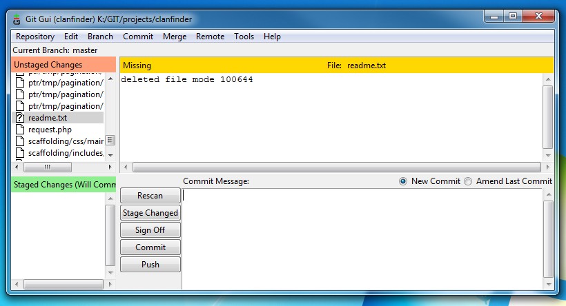 Git Gui Stage