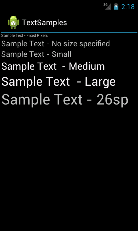 TextView Controls with Various Text Sizes, User Preference for Huge Font Size