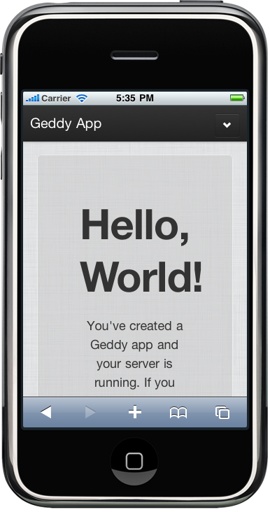 Your new geddy app on mobile!