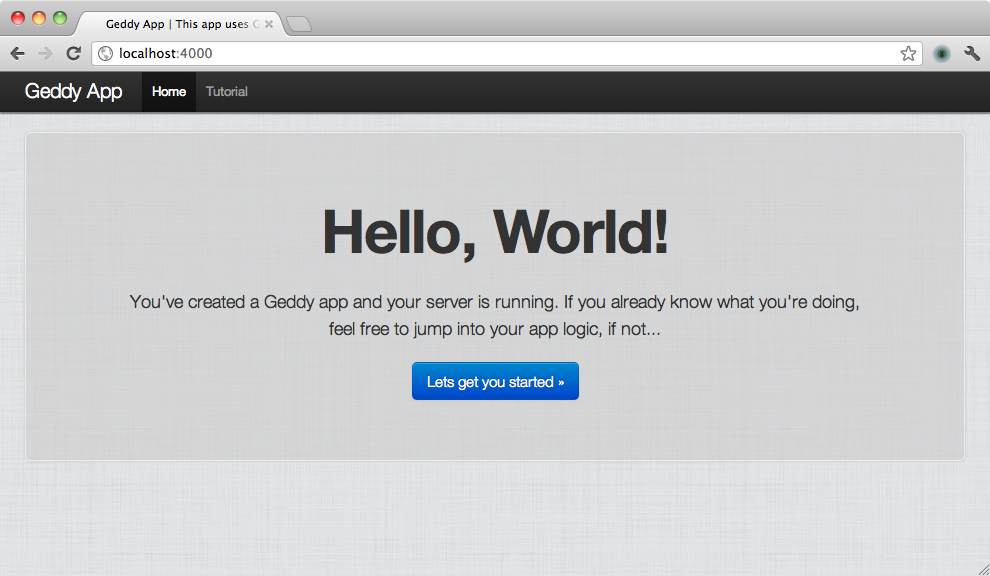Your new geddy app
