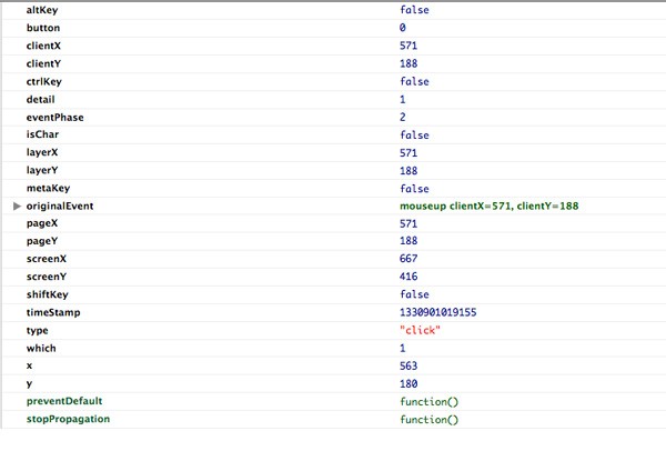 Firefox console log