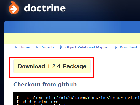 Downloading the Doctrine ORM Downloading the Doctrine ORM