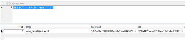 Updated User record Updated User record
