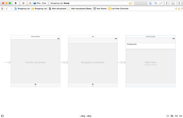 Embedding the List View Controller in a Navigation Controller