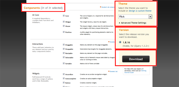 The jQuery UI Download Page