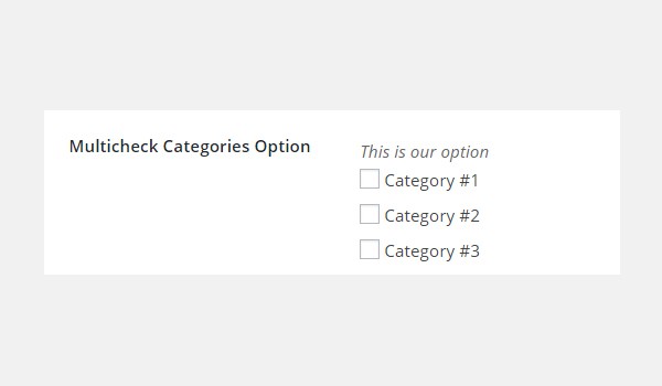 Adding Multicheck-Categories Type Options in Titan