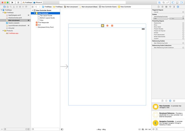 The view controller has a reference to its view
