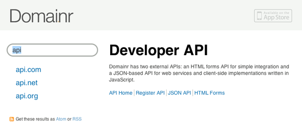 Domai.nr's API