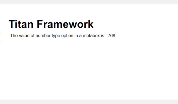 The result of the output of the number type option