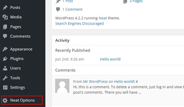 WordPress Dashboard