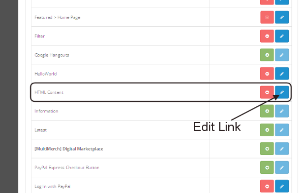 Edit HTML Content Module