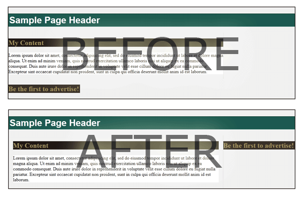 float problem before and after